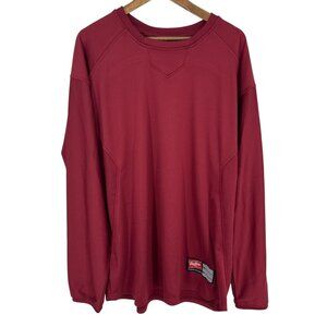 Rawlings Mens Red Long Sleeve Pullover Jersey Shirt XL